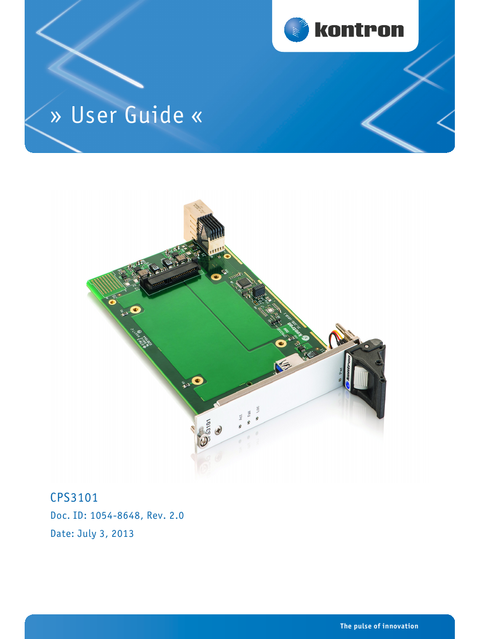 Kontron CPS3101 User Manual | 9 pages