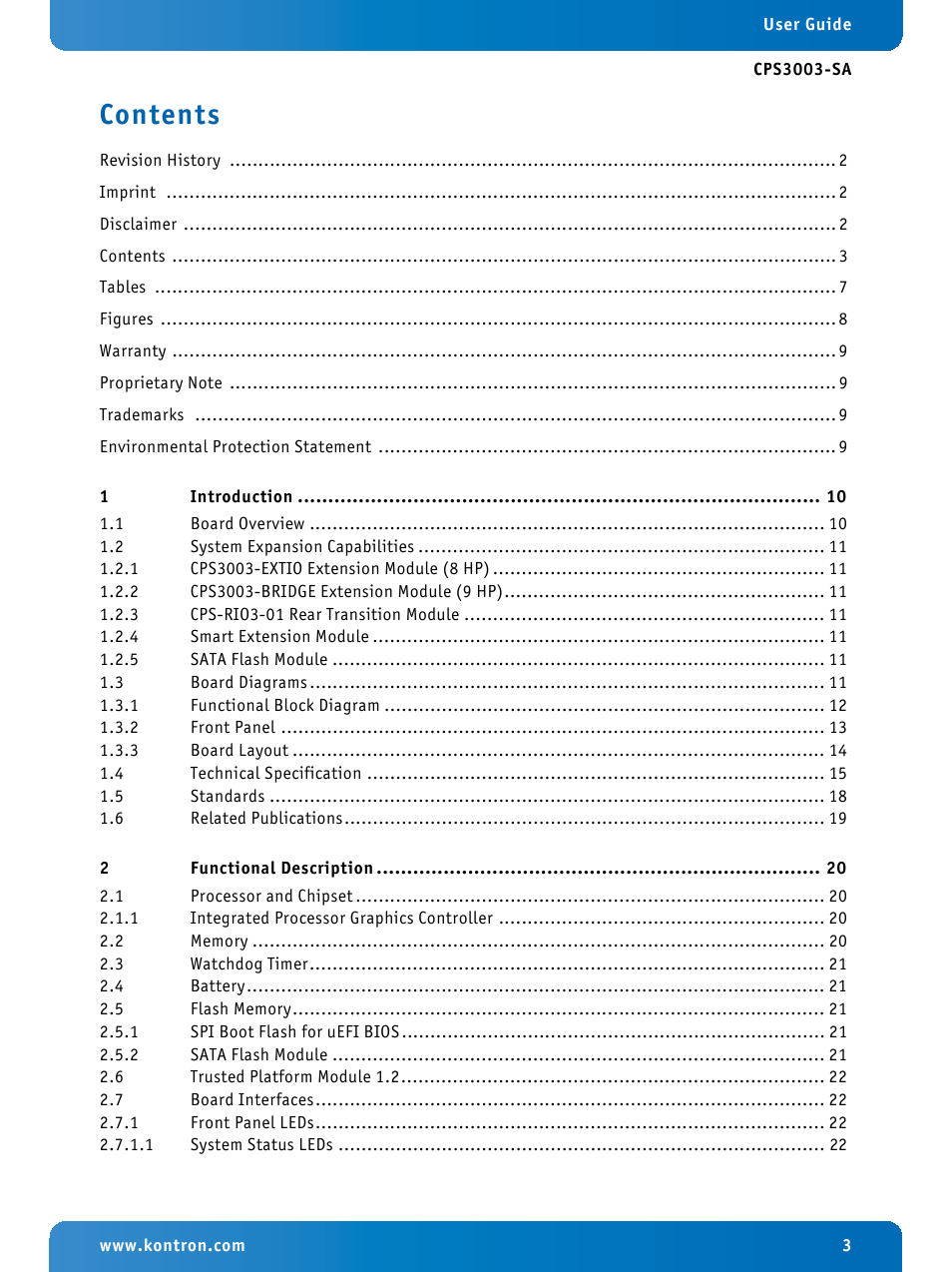 Kontron CPS3003-SA User Manual | Page 3 / 19