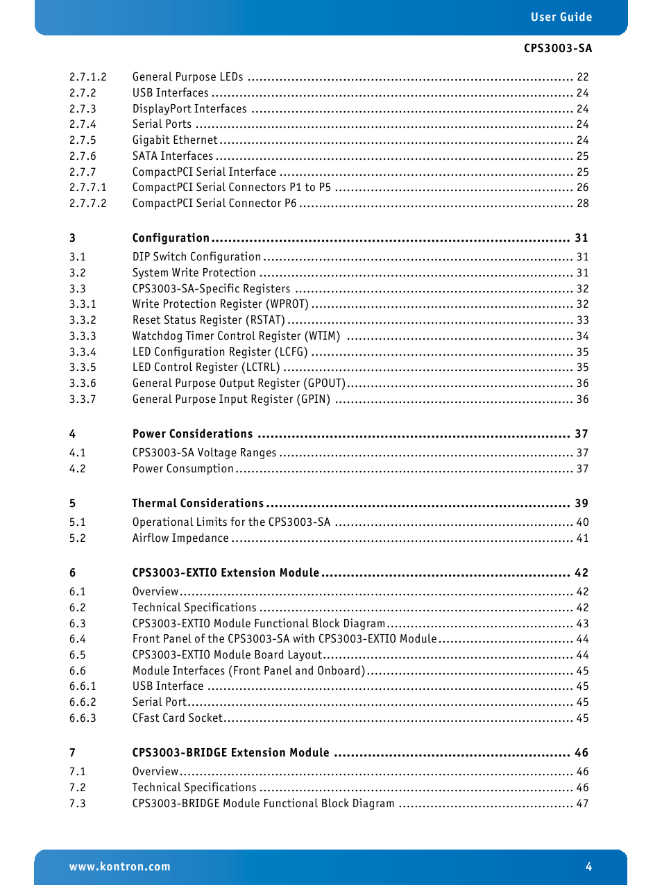 Kontron CPS3003-SA User Manual | Page 4 / 19