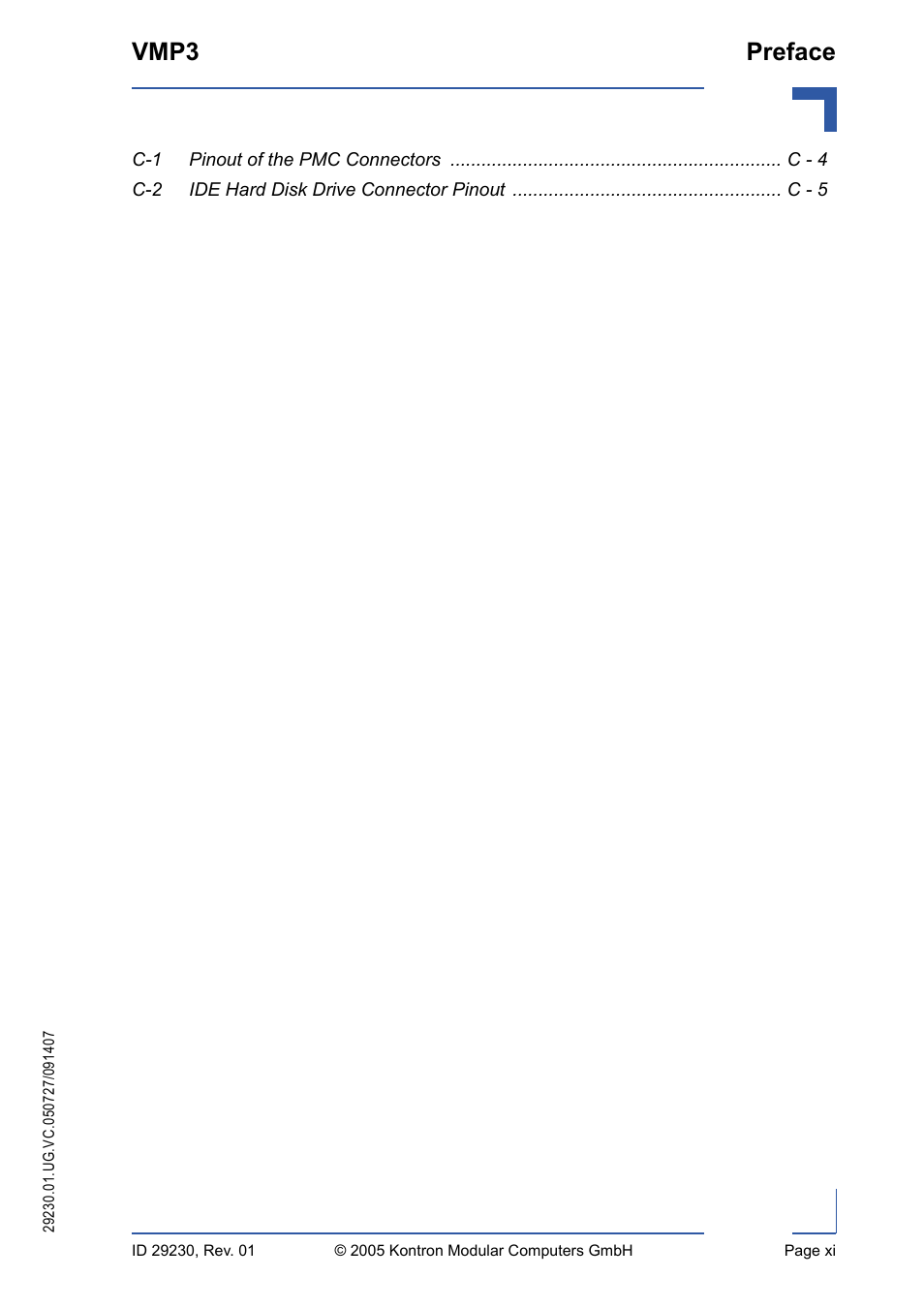 Vmp3 preface | Kontron VMP3 User Manual | Page 11 / 154