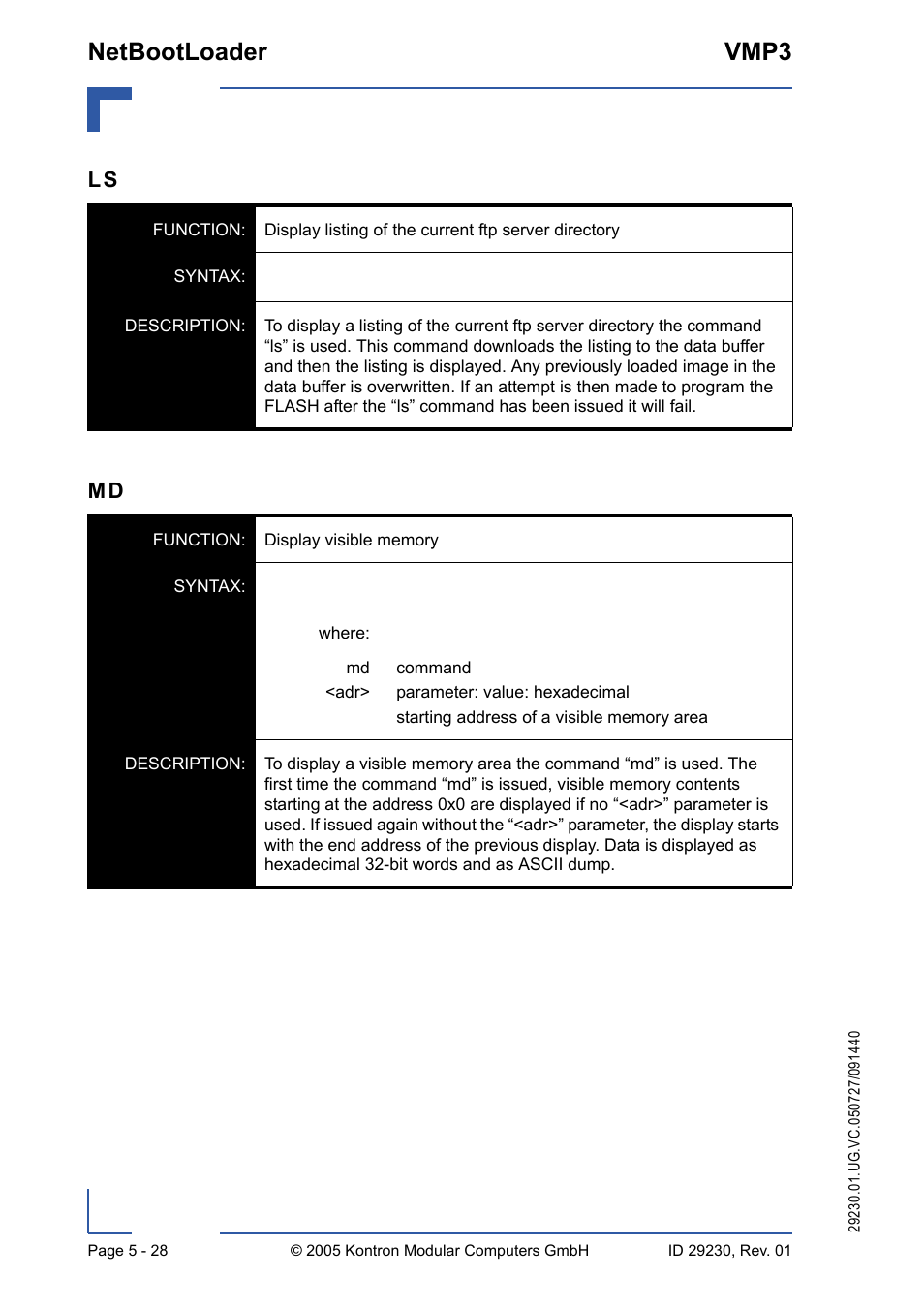 Netbootloader vmp3 | Kontron VMP3 User Manual | Page 112 / 154