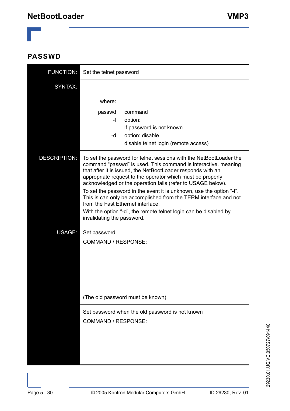 Netbootloader vmp3 | Kontron VMP3 User Manual | Page 114 / 154