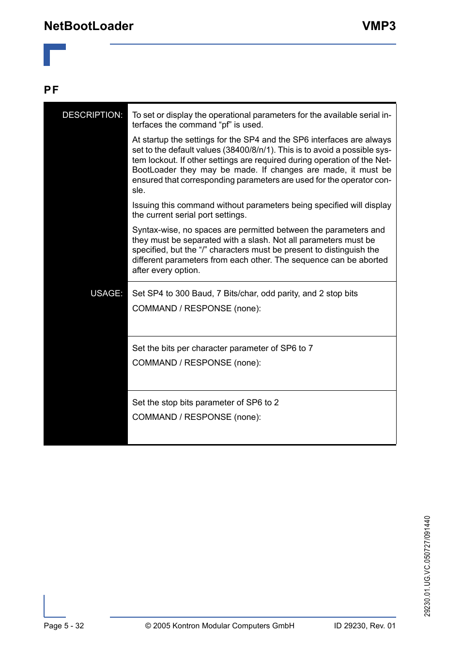 Netbootloader vmp3 | Kontron VMP3 User Manual | Page 116 / 154