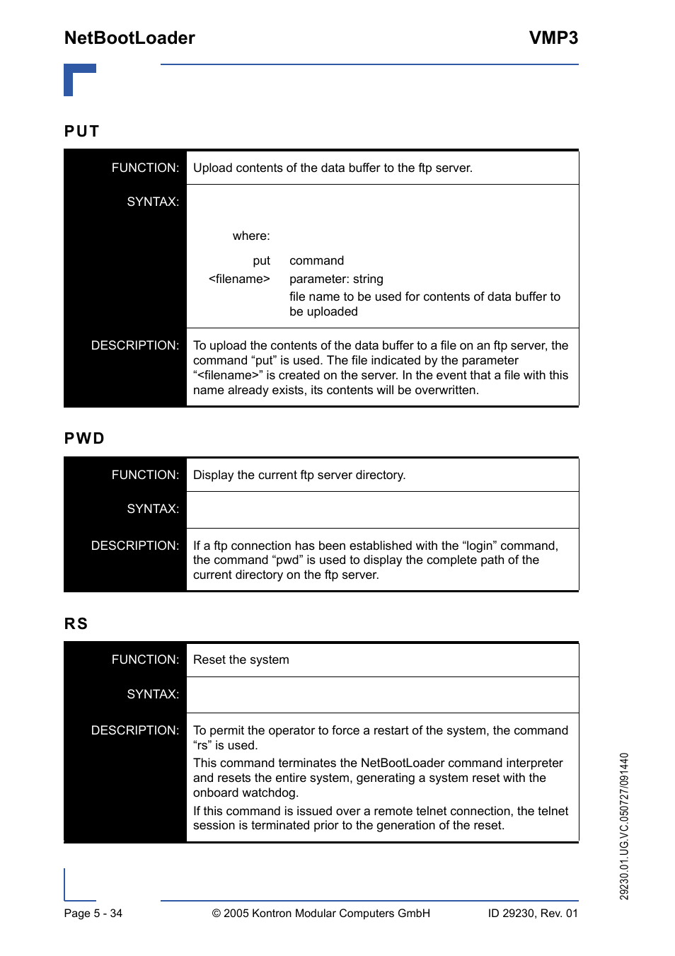 Netbootloader vmp3 | Kontron VMP3 User Manual | Page 118 / 154