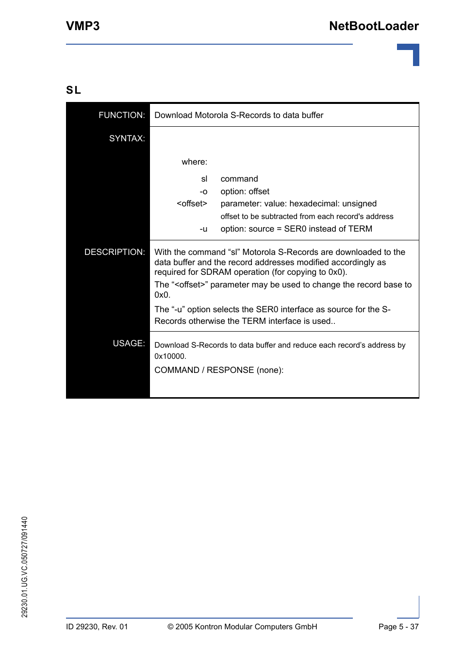 Vmp3 netbootloader | Kontron VMP3 User Manual | Page 121 / 154