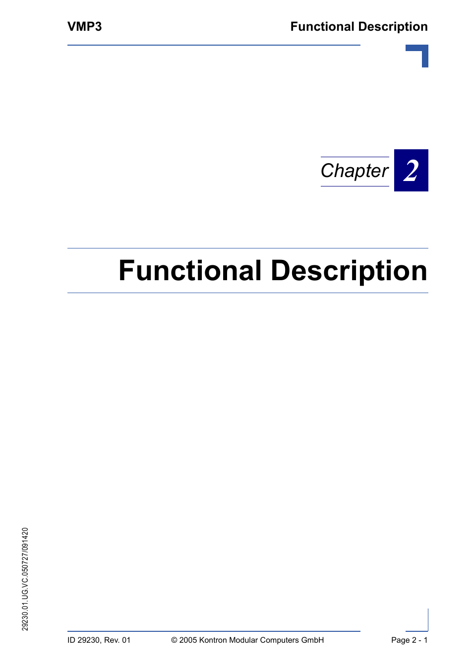 Functional description, Chapter | Kontron VMP3 User Manual | Page 35 / 154