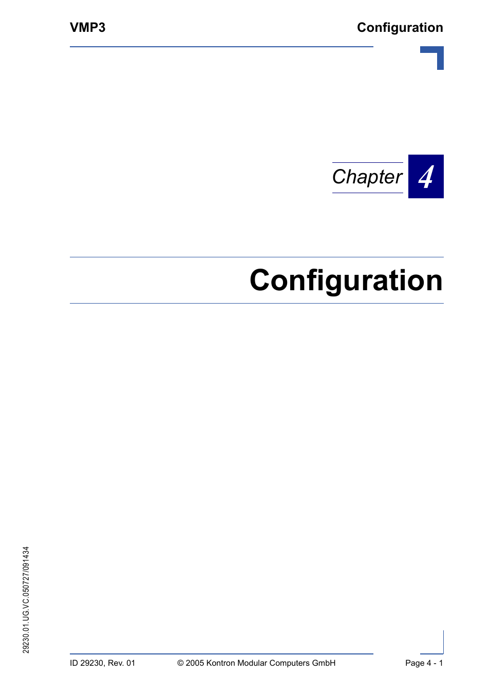 Configuration, Chapter | Kontron VMP3 User Manual | Page 61 / 154