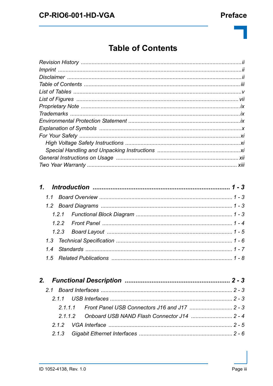 Kontron CP-RIO6-001-HD-VGA User Manual | Page 3 / 46