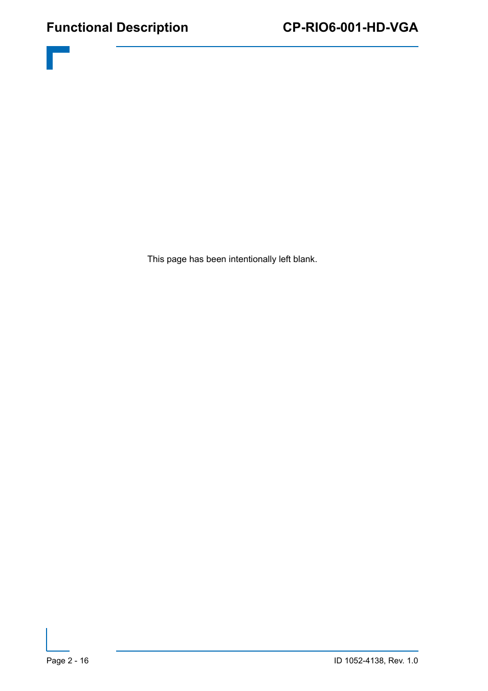 Functional description cp-rio6-001-hd-vga | Kontron CP-RIO6-001-HD-VGA User Manual | Page 38 / 46