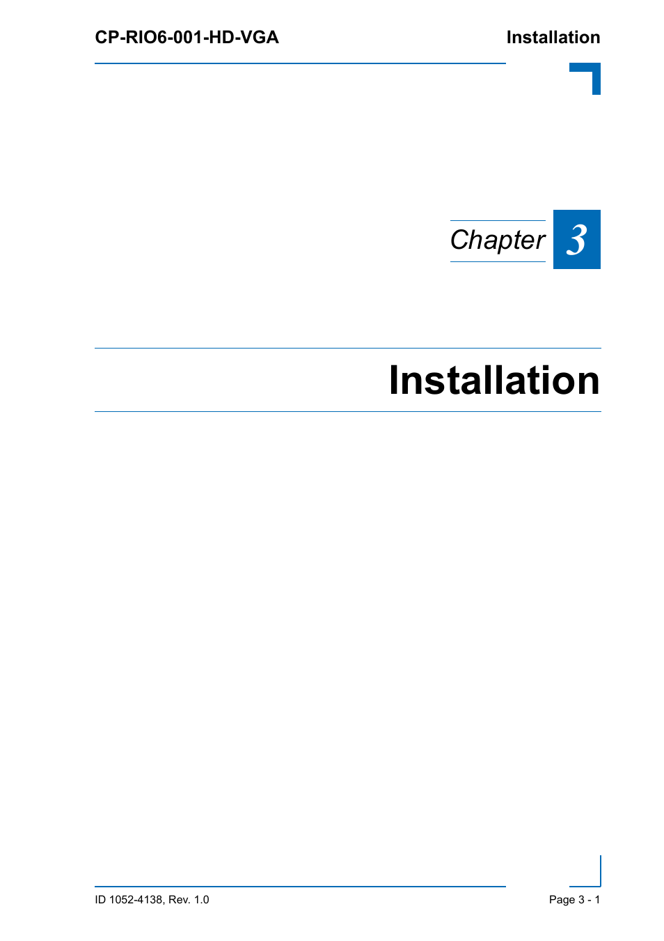 Installation | Kontron CP-RIO6-001-HD-VGA User Manual | Page 39 / 46