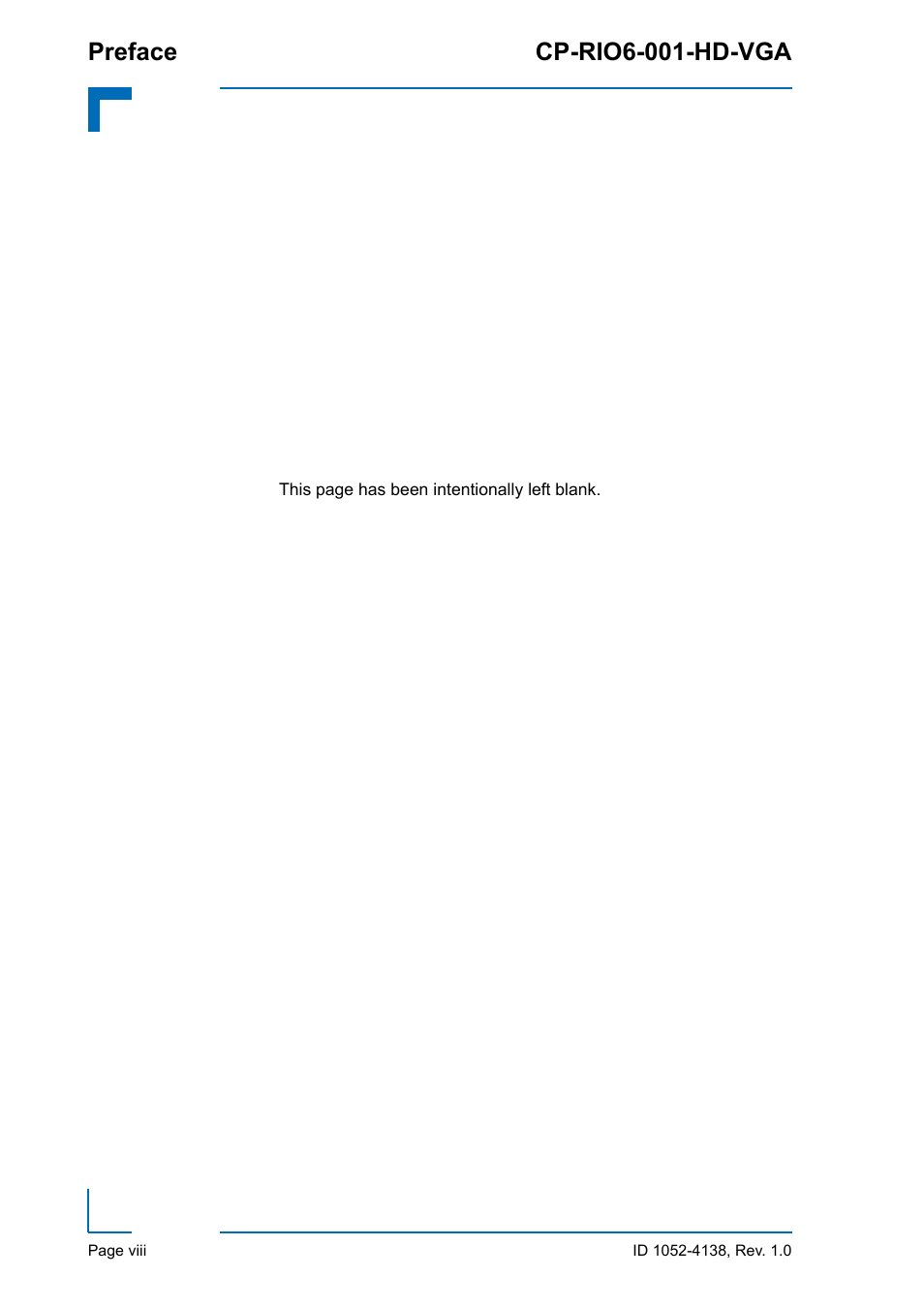 Preface cp-rio6-001-hd-vga | Kontron CP-RIO6-001-HD-VGA User Manual | Page 8 / 46