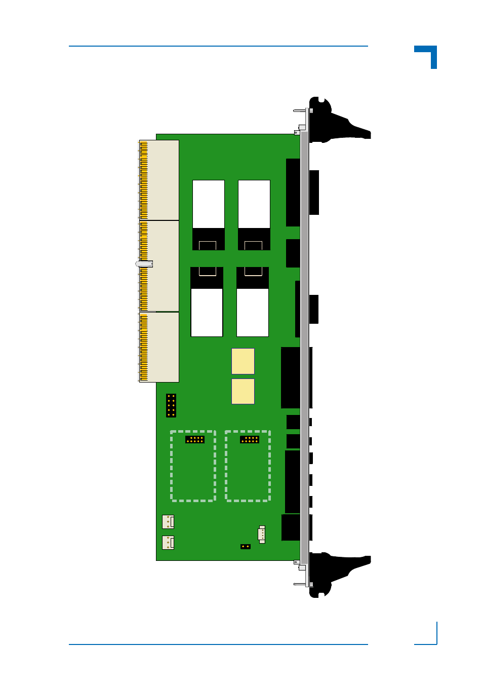 Cp-rio6-ax/bx introduction, Figure 1-6: cp-rio6-b board layout – front view | Kontron CP-RIO6-A216 User Manual | Page 23 / 28