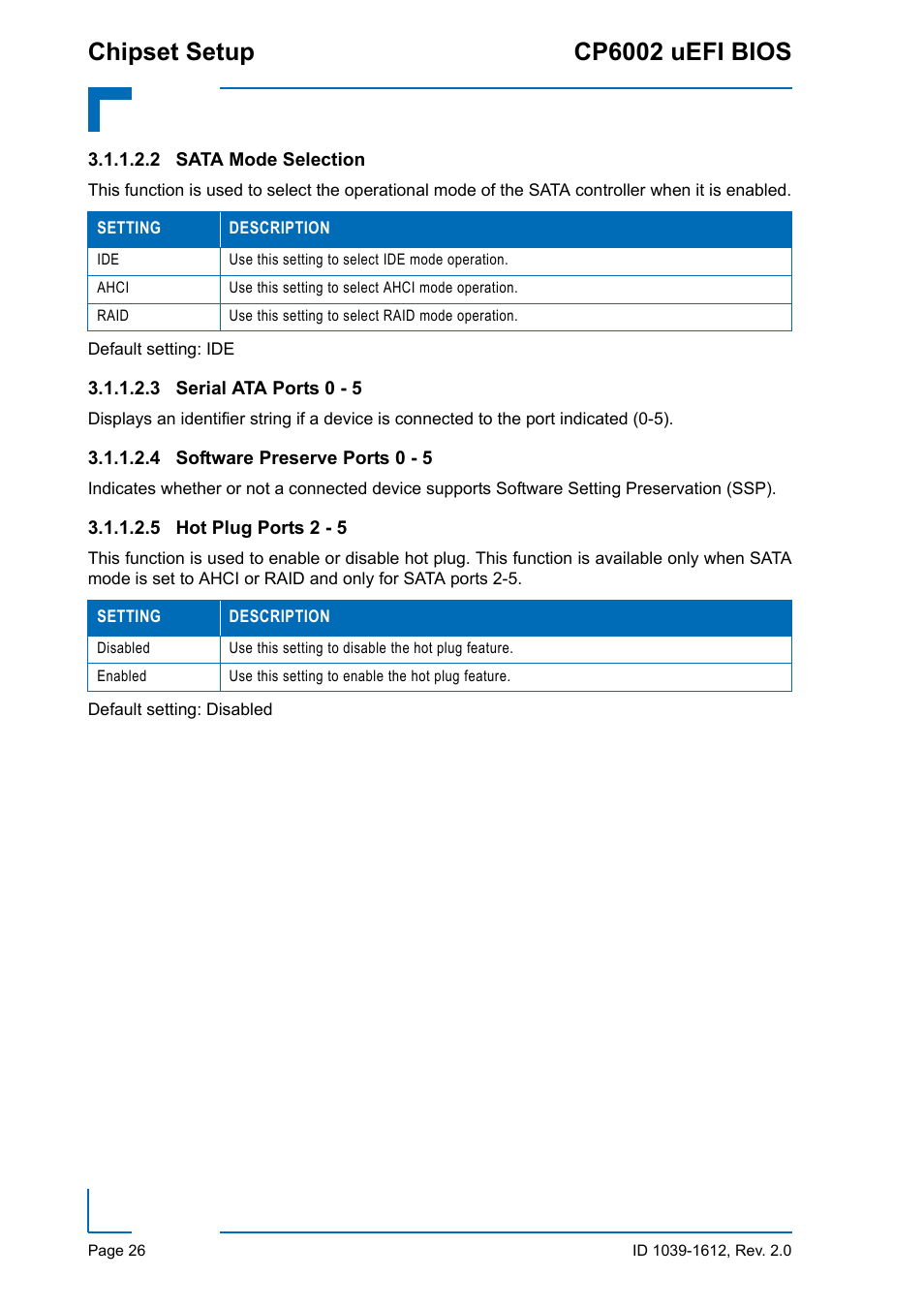Chipset setup cp6002 uefi bios | Kontron CP6002 uEFI BIOS User Manual | Page 32 / 76
