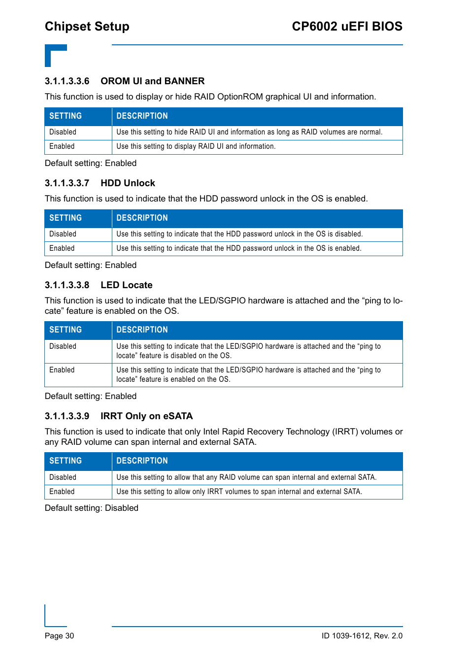 Chipset setup cp6002 uefi bios | Kontron CP6002 uEFI BIOS User Manual | Page 36 / 76