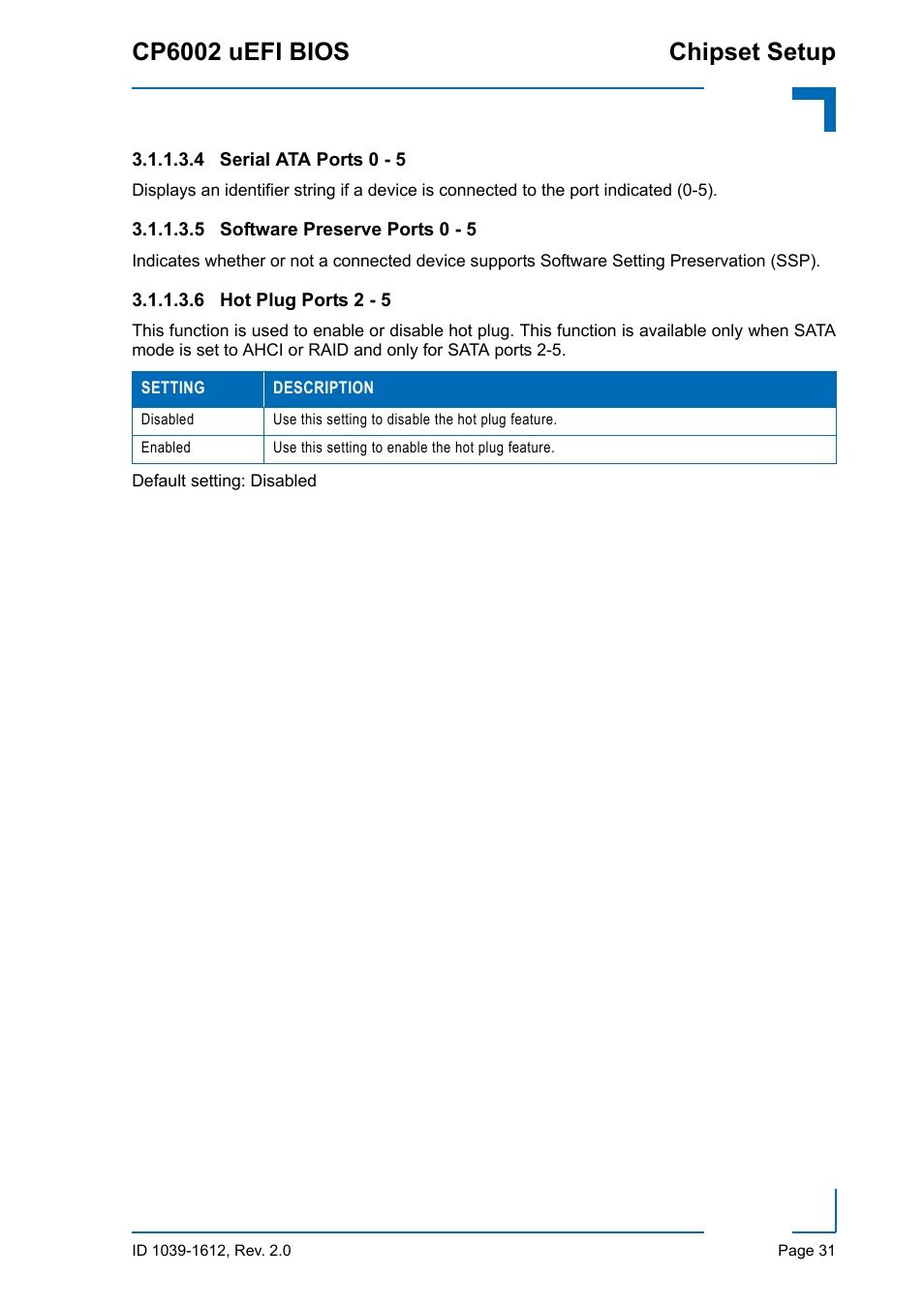 Cp6002 uefi bios chipset setup | Kontron CP6002 uEFI BIOS User Manual | Page 37 / 76