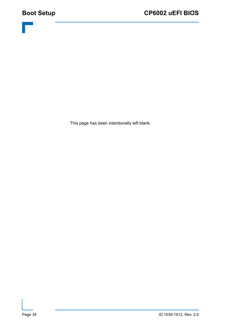 Boot setup cp6002 uefi bios | Kontron CP6002 uEFI BIOS User Manual | Page 40 / 76