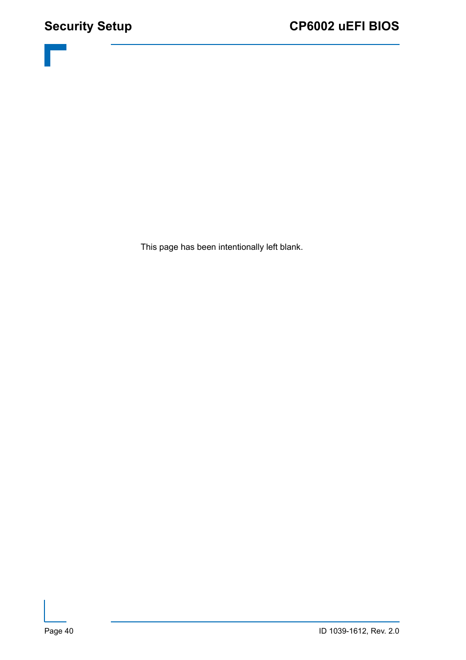 Security setup cp6002 uefi bios | Kontron CP6002 uEFI BIOS User Manual | Page 46 / 76