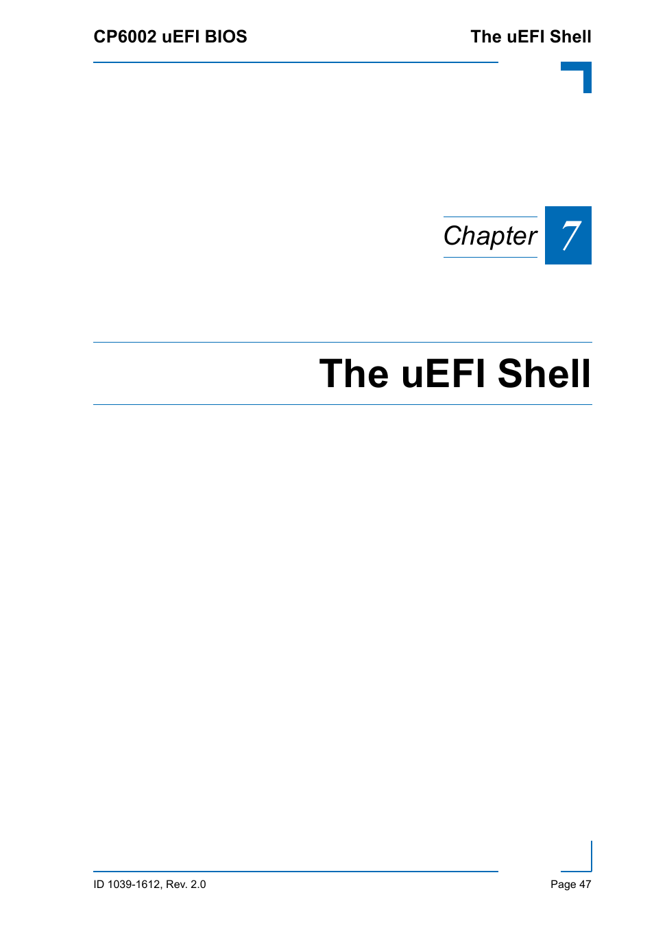 The uefi shell | Kontron CP6002 uEFI BIOS User Manual | Page 53 / 76