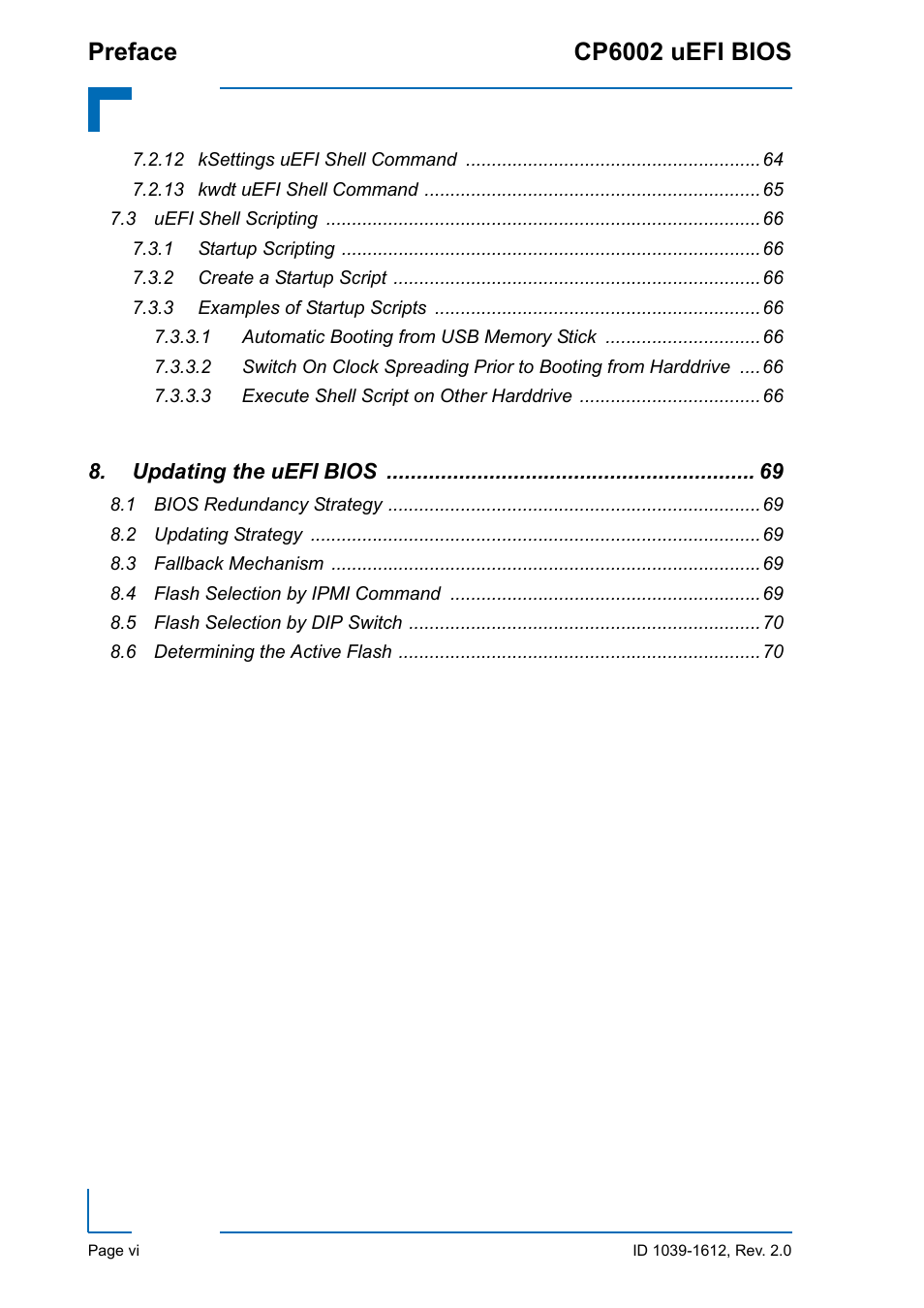 Preface cp6002 uefi bios | Kontron CP6002 uEFI BIOS User Manual | Page 6 / 76