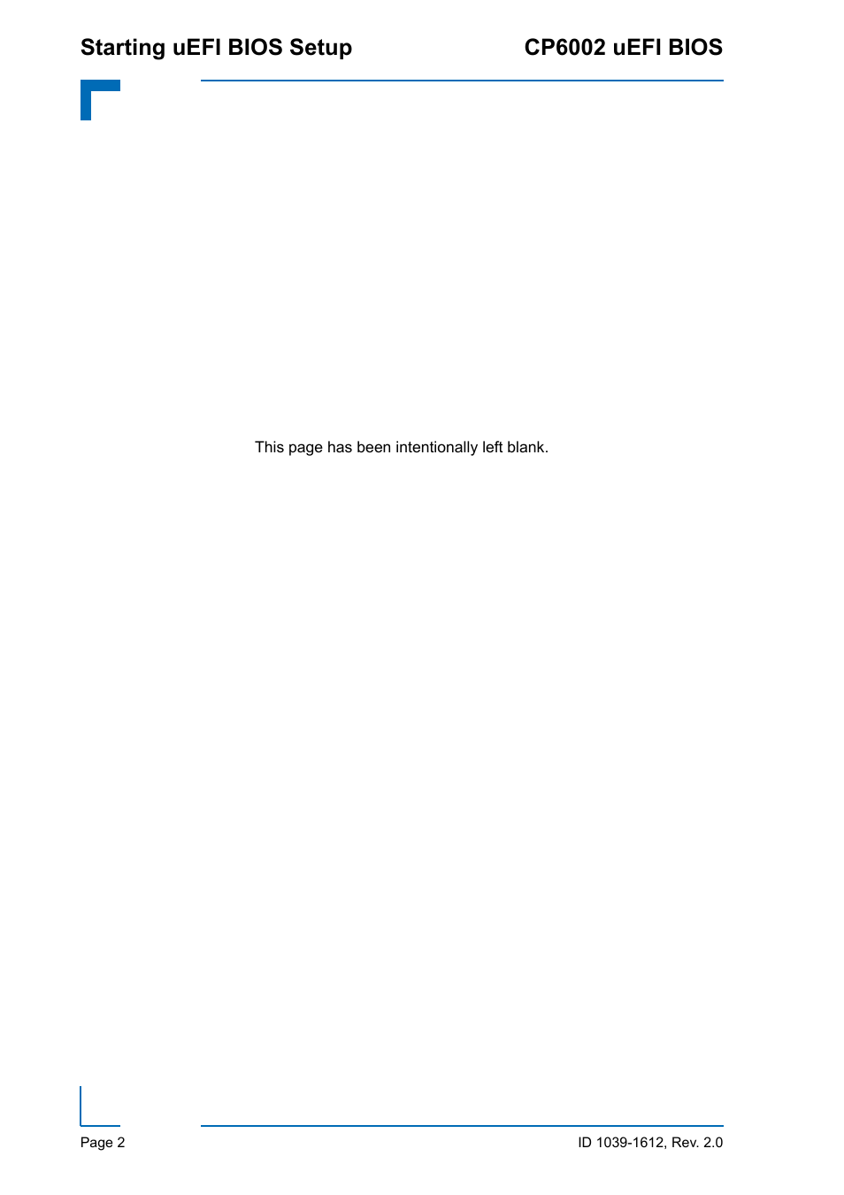 Starting uefi bios setup cp6002 uefi bios | Kontron CP6002 uEFI BIOS User Manual | Page 8 / 76