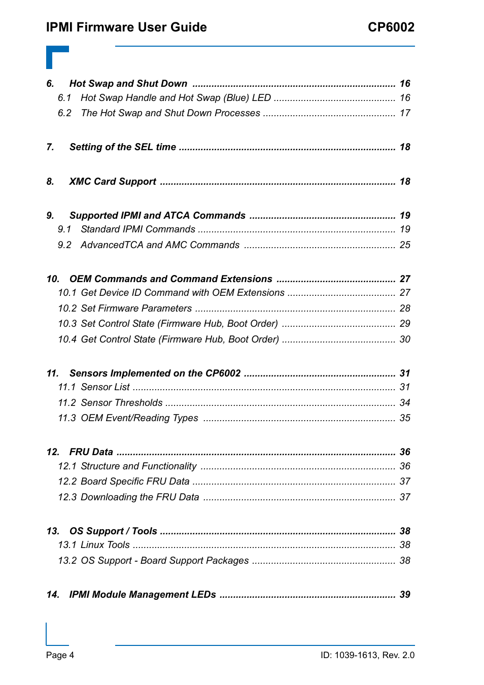 Ipmi firmware user guide cp6002 | Kontron CP6002 IPMI User Manual | Page 4 / 40