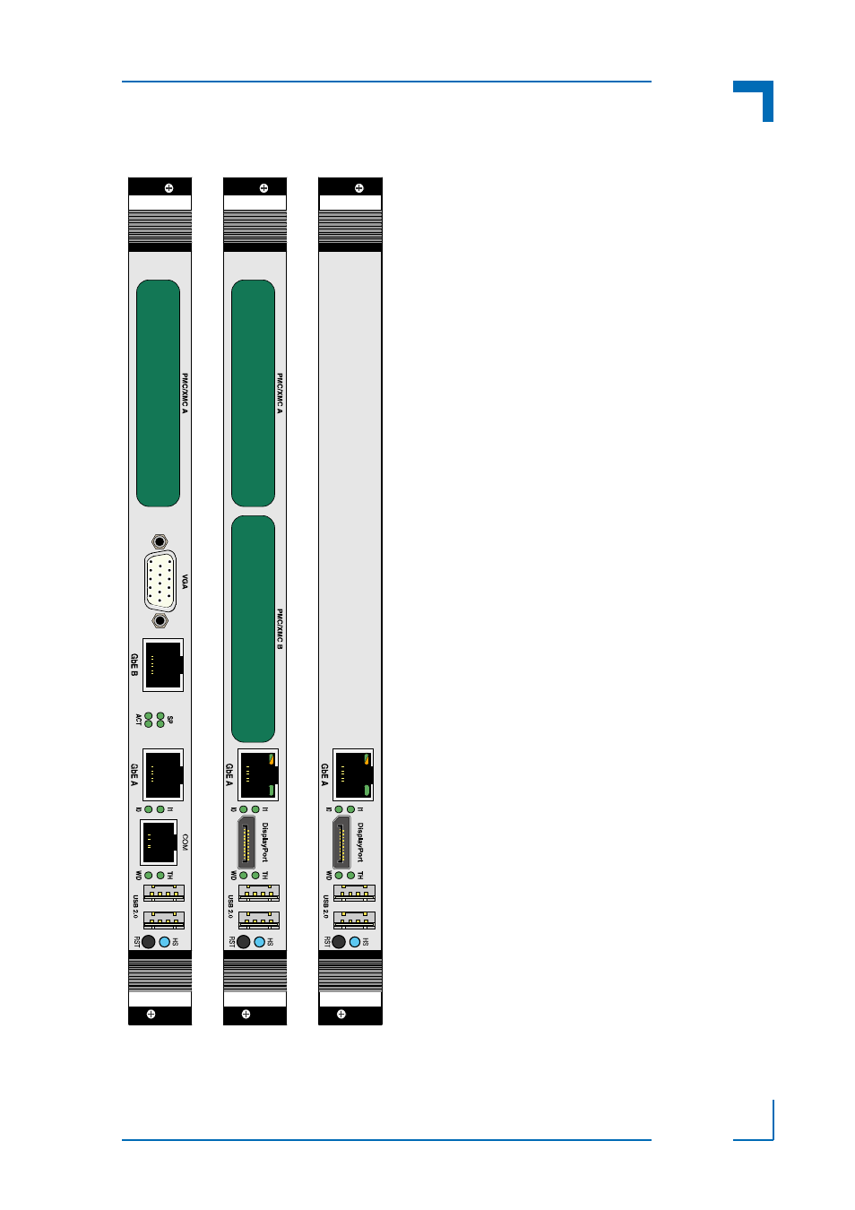 2 front panels, Front panels - 7, Cp6002 introduction | Legend | Kontron CP6002 User Manual | Page 27 / 42