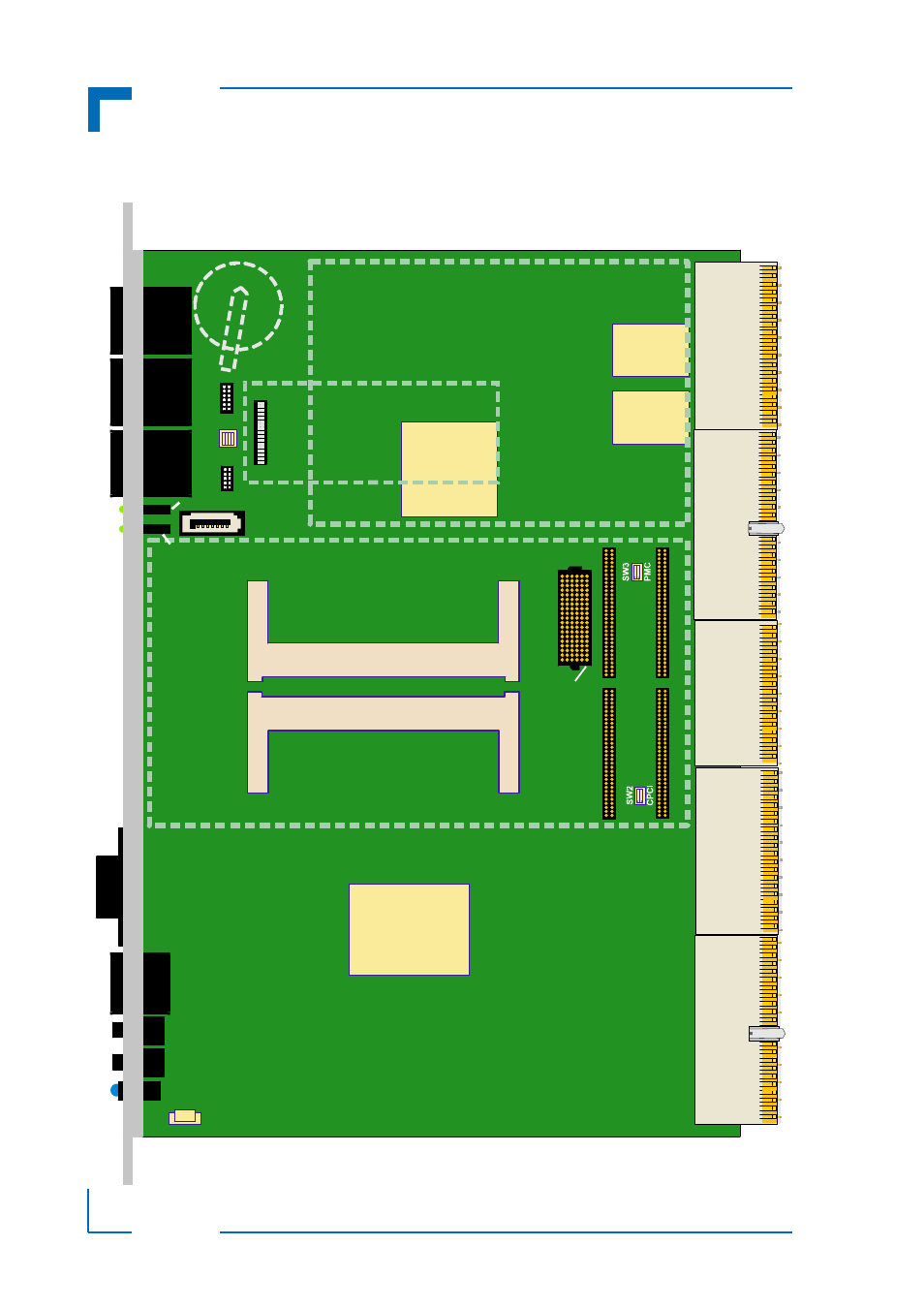 3 board layout, Board layout - 8, Introduction cp6003-sa | Pmc/xmc, Hdd/ssd | Kontron CP6003-SA User Manual | Page 26 / 36