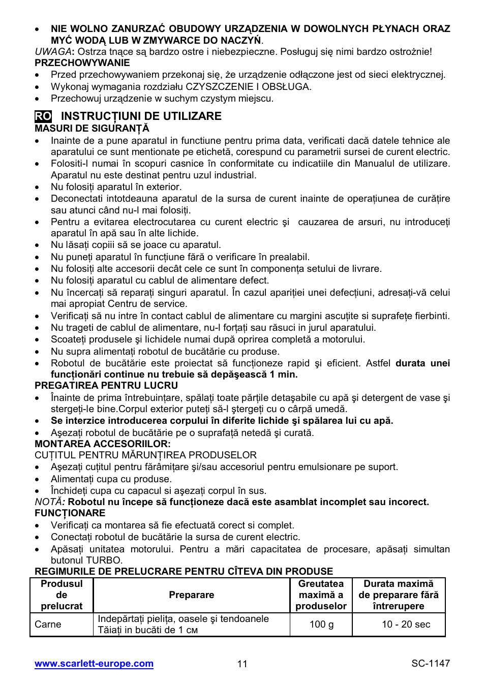 Scarlett SC-1147 User Manual | Page 11 / 25