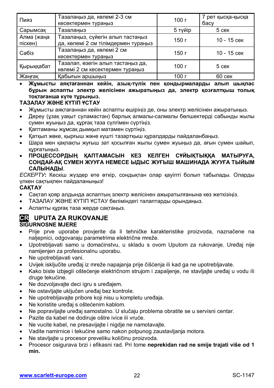 Scarlett SC-1147 User Manual | Page 22 / 25