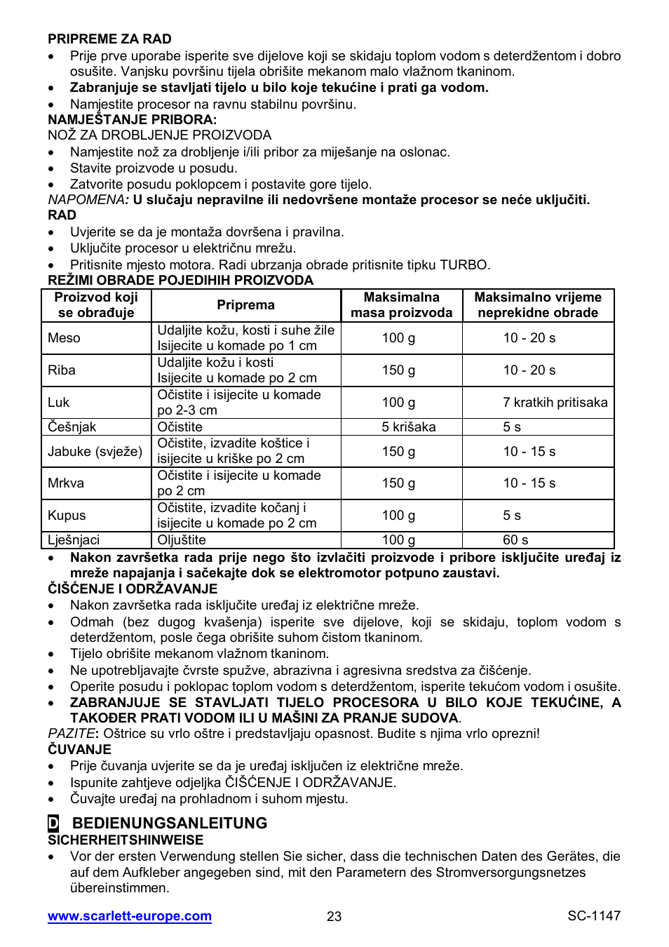 Scarlett SC-1147 User Manual | Page 23 / 25