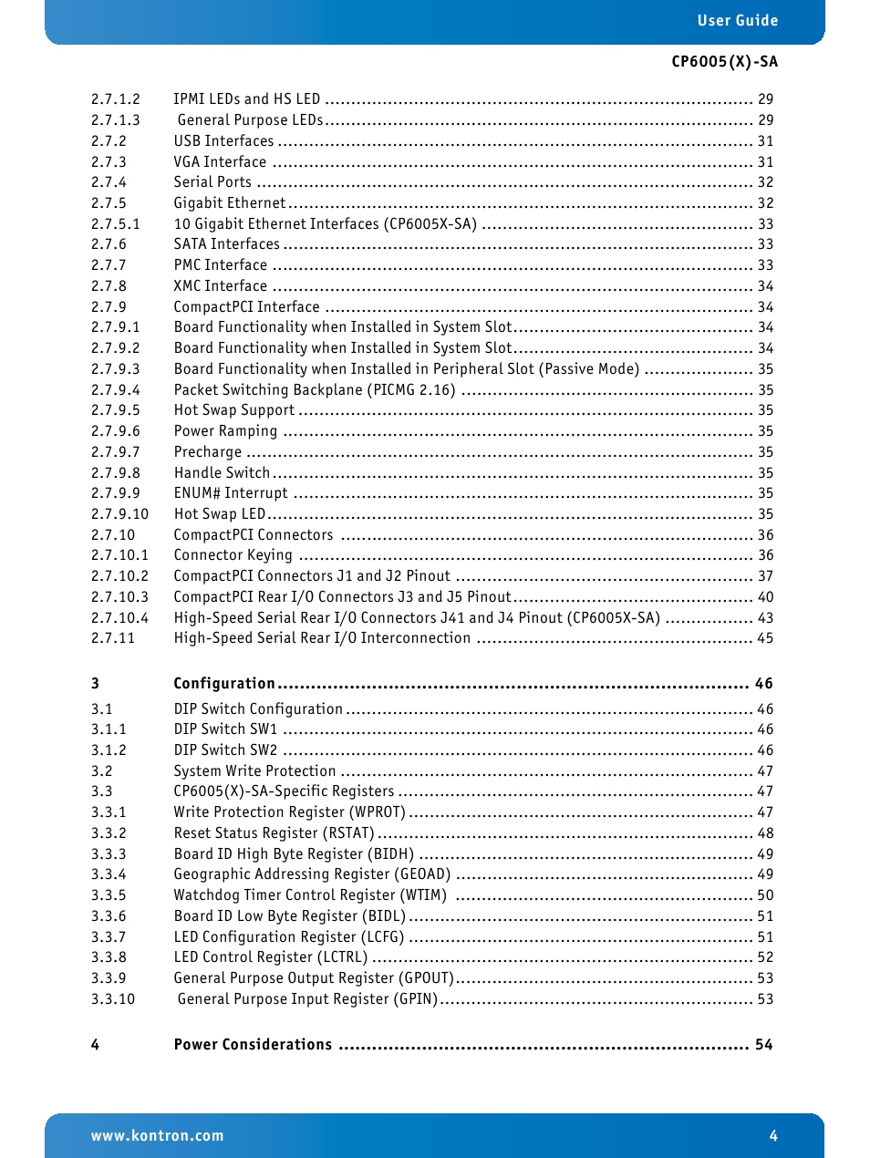 Kontron CP6005X-SA User Manual | Page 4 / 24