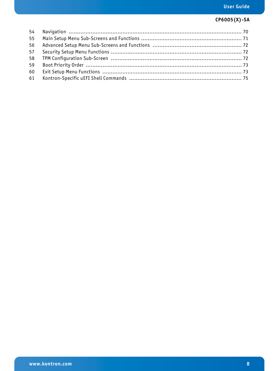 Kontron CP6005X-SA User Manual | Page 8 / 24