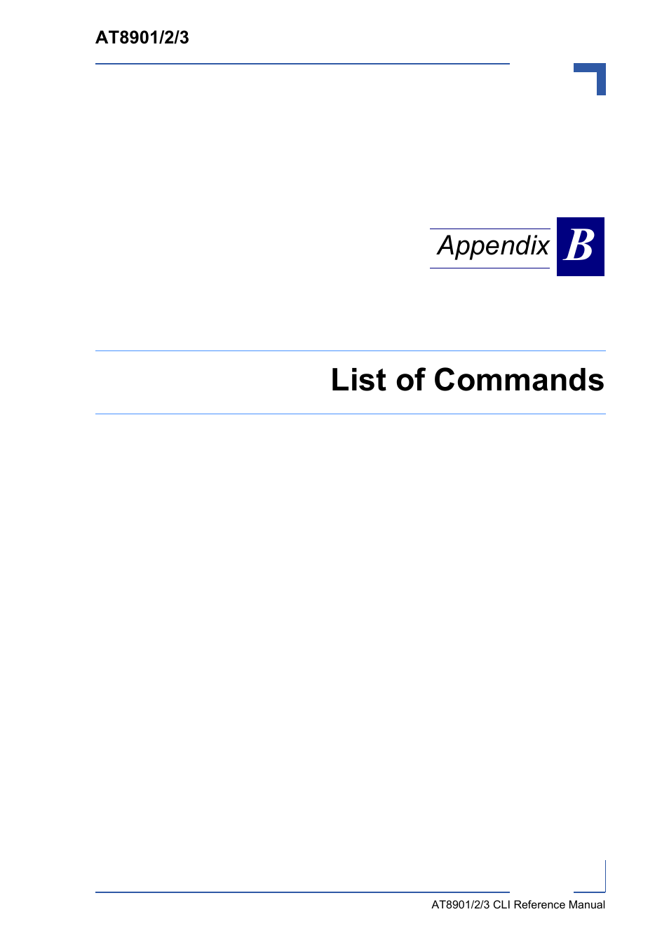 List of commands | Kontron AT890X Full-Size CLI User Manual | Page 285 / 304