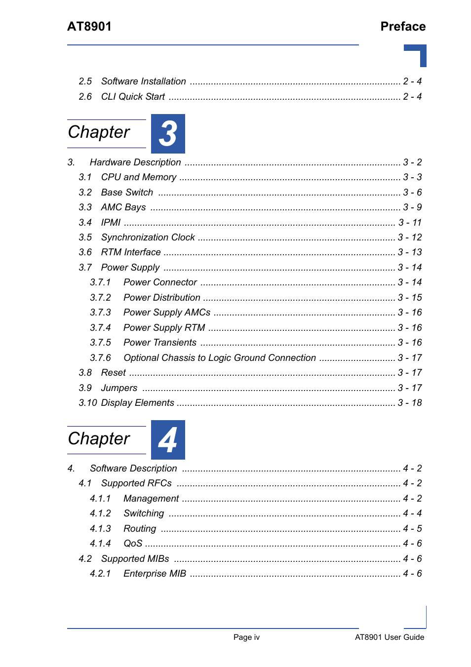 Chapter | Kontron AT8901 User Manual | Page 4 / 79