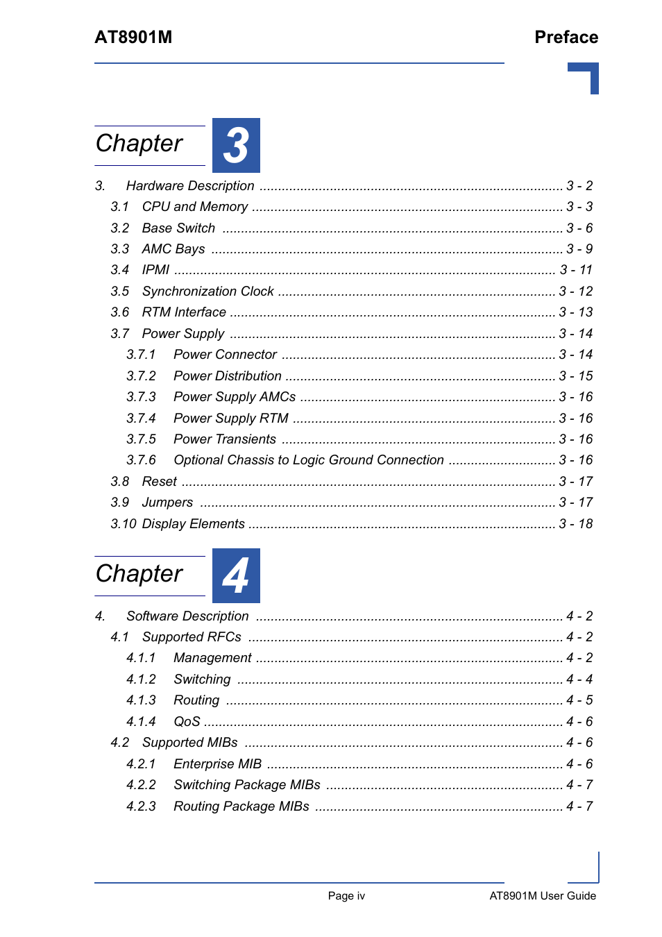 Chapter | Kontron AT8901M User Manual | Page 4 / 76