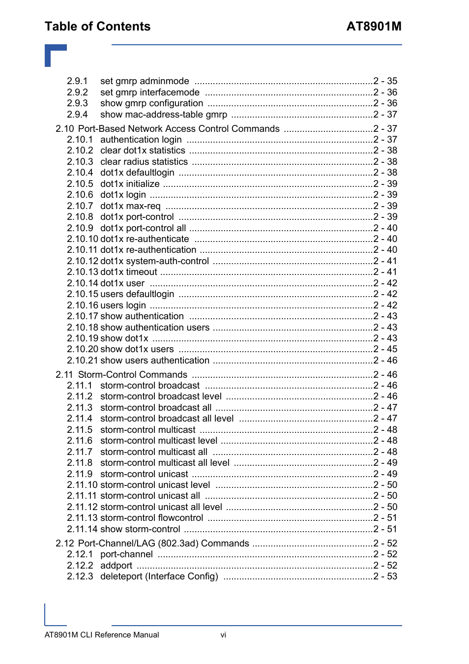 Table of contents at8901m | Kontron AT8901M CLI User Manual | Page 6 / 313