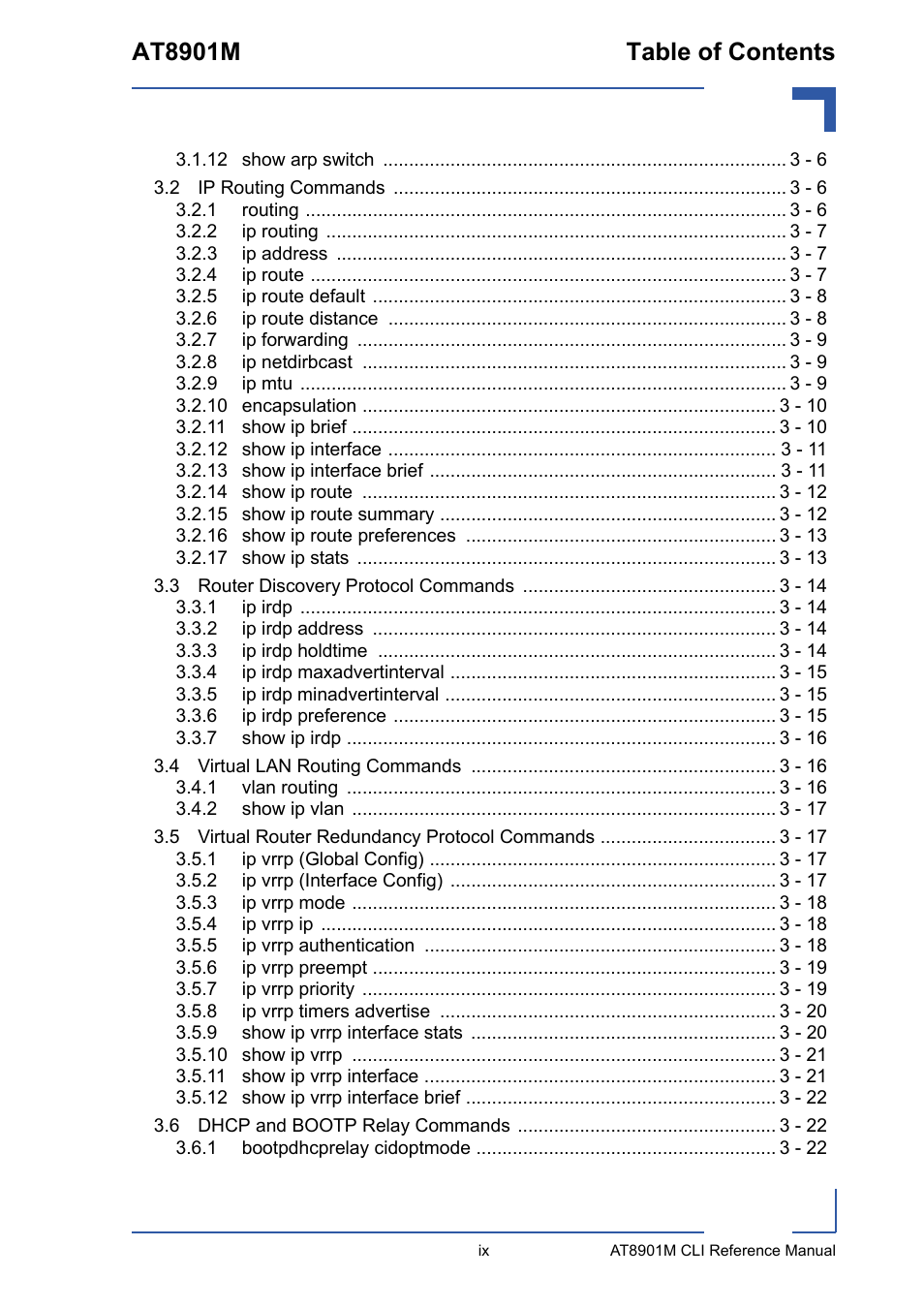 At8901m table of contents | Kontron AT8901M CLI User Manual | Page 9 / 313