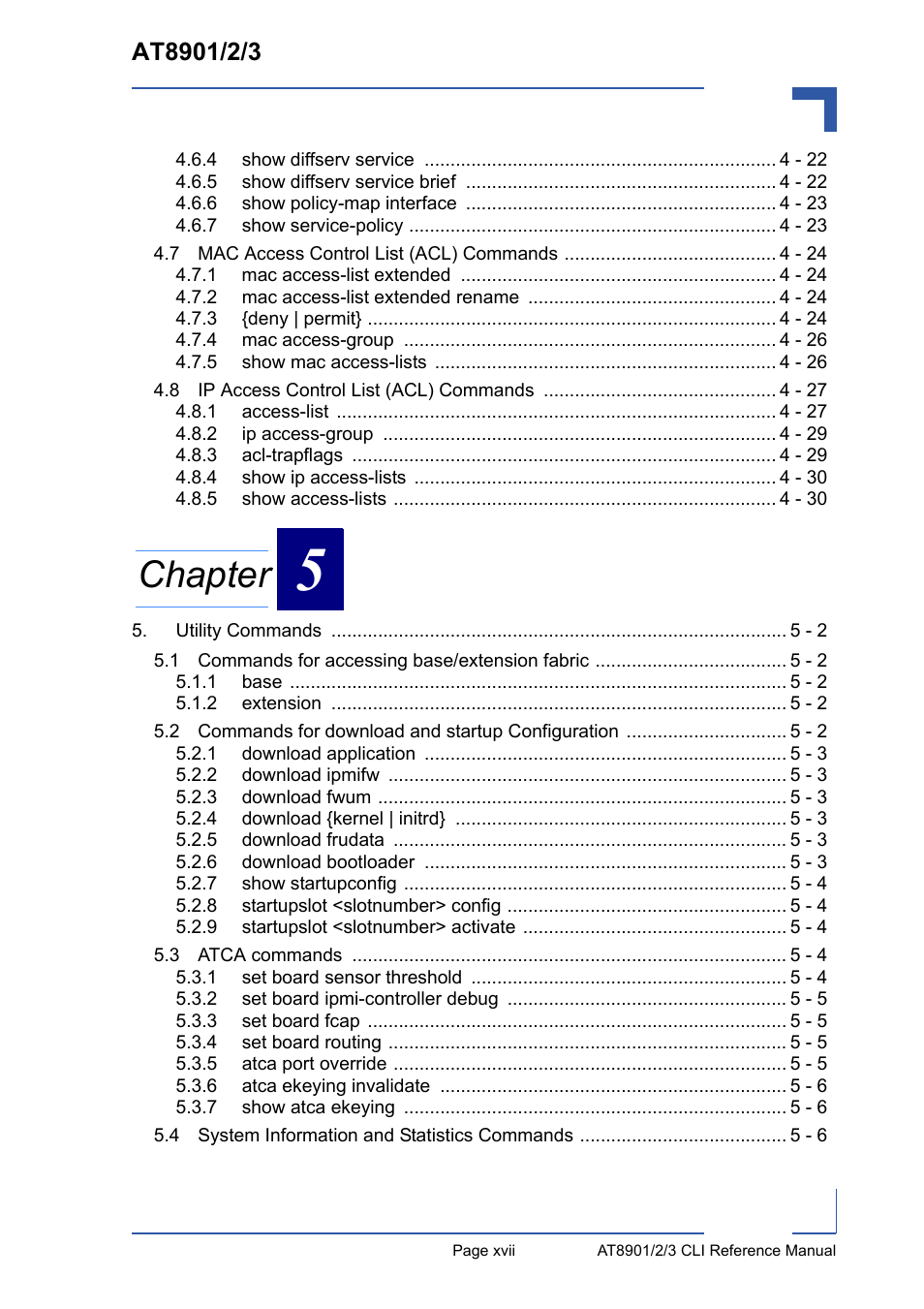 Chapter | Kontron AT8902 Full Size CLI User Manual | Page 17 / 304