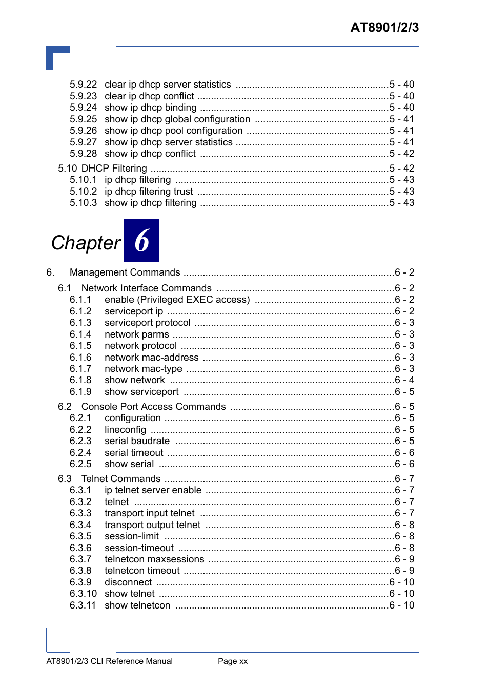 Chapter | Kontron AT8902 Full Size CLI User Manual | Page 20 / 304