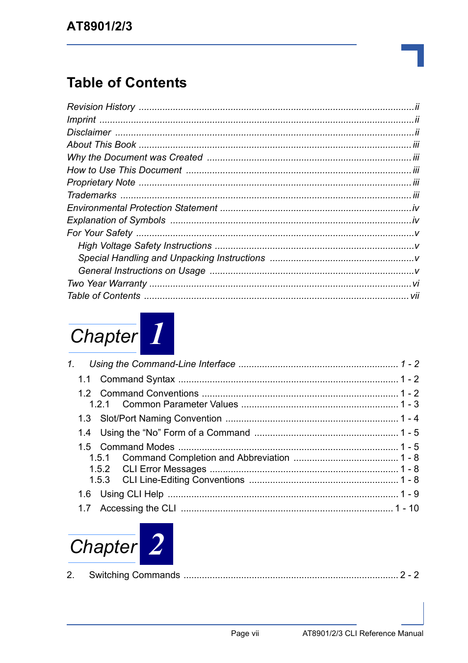 Kontron AT8902 Full Size CLI User Manual | Page 7 / 304