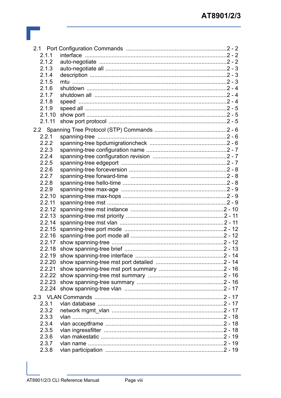 Kontron AT8902 Full Size CLI User Manual | Page 8 / 304