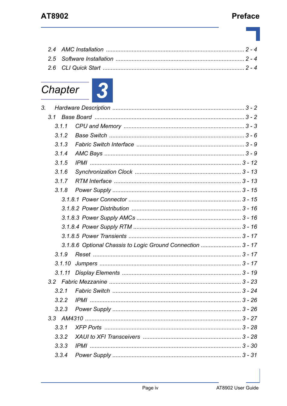 Chapter, At8902 preface | Kontron AT8902 User Manual | Page 4 / 94