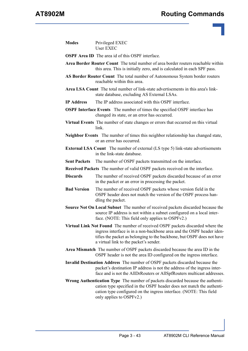 At8902m routing commands | Kontron AT8902M CLI User Manual | Page 157 / 315