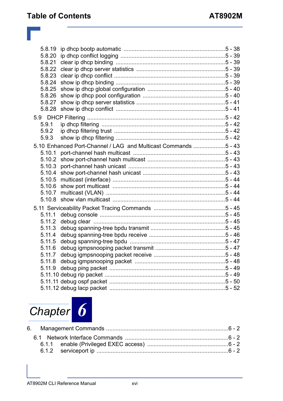 Chapter | Kontron AT8902M CLI User Manual | Page 16 / 315