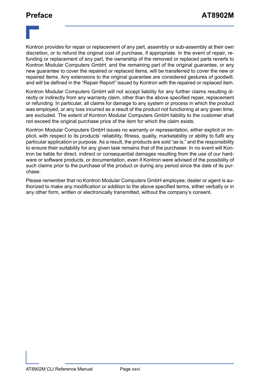 Preface at8902m | Kontron AT8902M CLI User Manual | Page 26 / 315