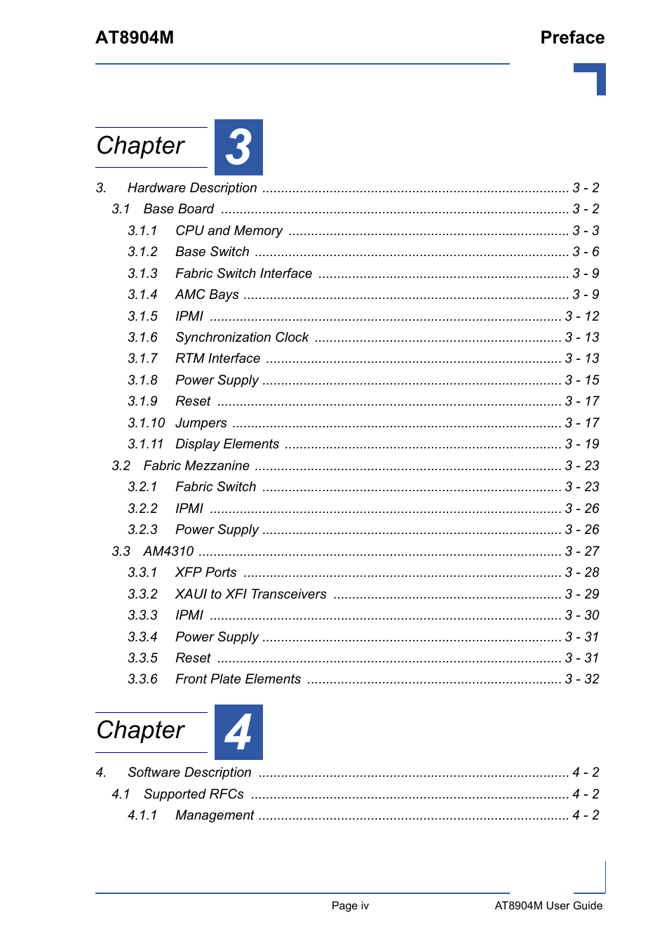 Chapter, At8904m preface | Kontron AT8904 User Manual | Page 4 / 93