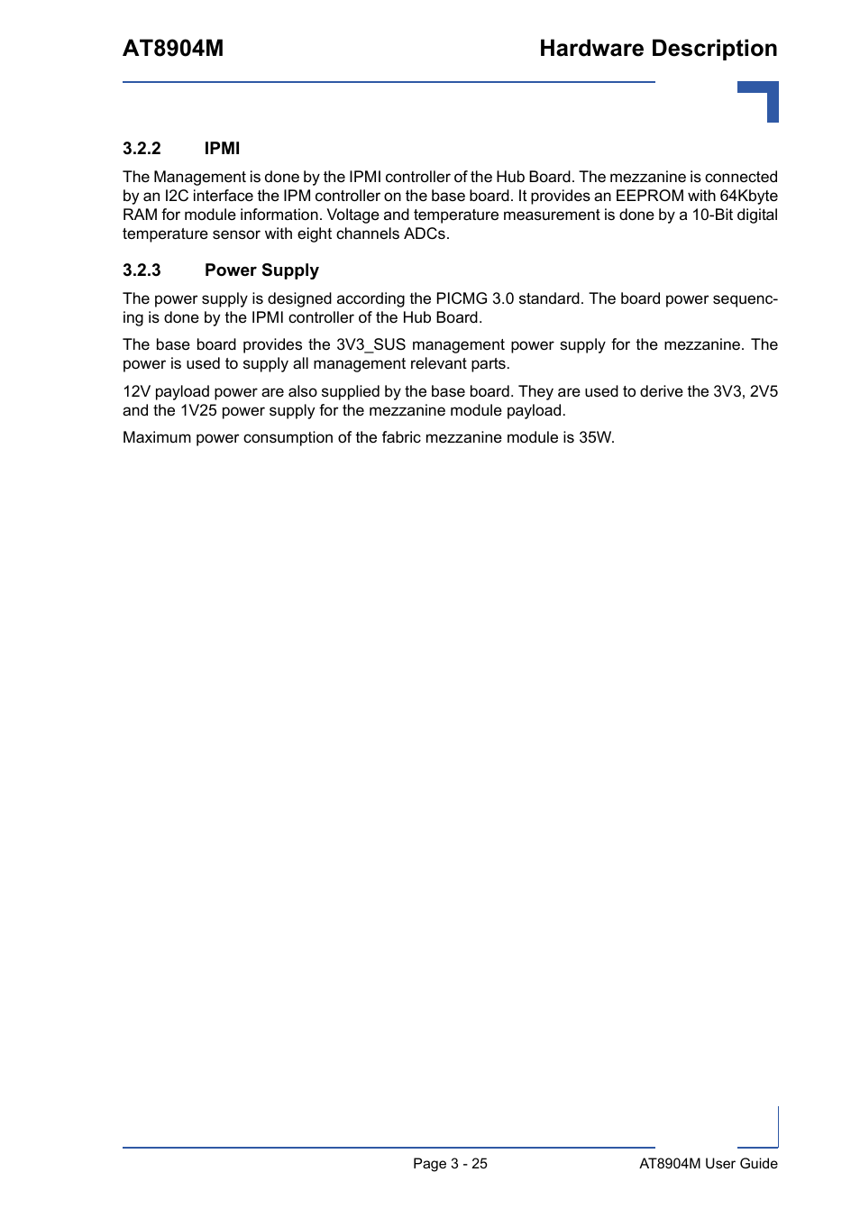 2 ipmi, 3 power supply, Ipmi - 26 | Power supply - 26, At8904m hardware description | Kontron AT8904 User Manual | Page 59 / 93