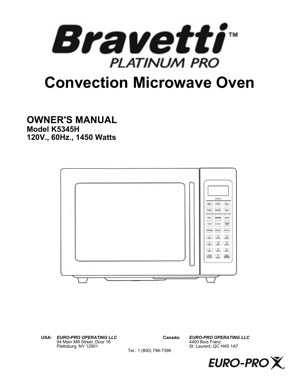 Bravetti PLATINUM PRO K5345H User Manual | 15 pages