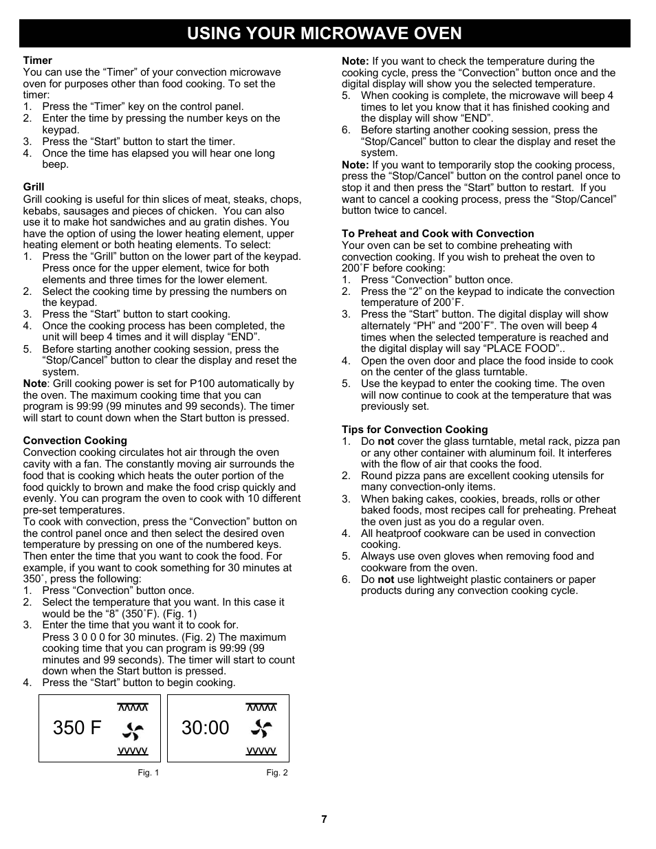 Using your microwave oven | Bravetti PLATINUM PRO K5345H User Manual | Page 9 / 15