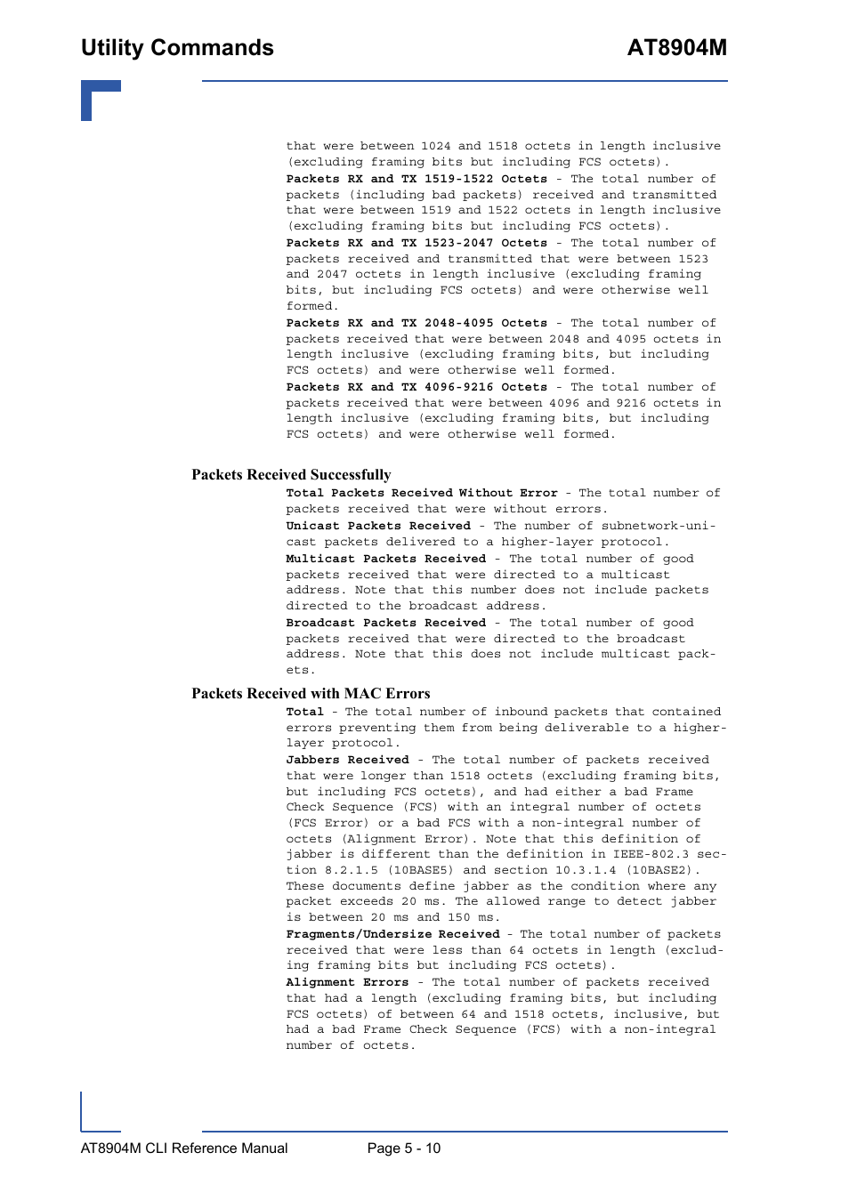 Utility commands at8904m | Kontron AT8904 CLI User Manual | Page 210 / 317